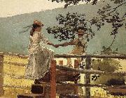 Winslow Homer On the ladder oil